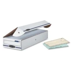 Bankers Box® Econo Stor/file White/blue 65% Recycled Storage Box, Case Of 12