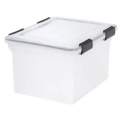 Iris® Clear Letter/legal-Size Weather-Tight File Box