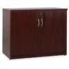 Lorell® Mahogany Essentials Storage Cabinet 36 Inch W