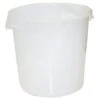 Rubbermaid 22 Qt Polyethylene Round Food Storage Container W/ Bail (White) (6-Pack)