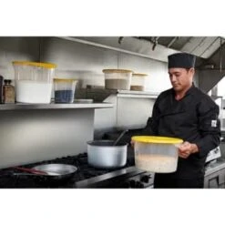 Rubbermaid 22 Qt Polypropylene Round Food Storage Container (Clear) (6-Pack) -Rubbermaid || Husky || Grosfillex Shop 745925 w DetailedProductView4 Lg