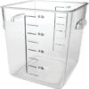 Rubbermaid 8 Qt Polycarbonate Square Food Storage Container W/ Liter (6-Pack)