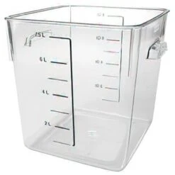 Rubbermaid 8 Qt Polycarbonate Square Food Storage Container W/ Liter (6-Pack) -Rubbermaid || Husky || Grosfillex Shop 745931 w DetailedProductView2 Lg
