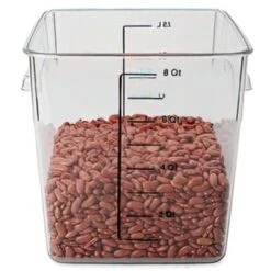 Rubbermaid 8 Qt Polycarbonate Square Food Storage Container W/ Liter (6-Pack) -Rubbermaid || Husky || Grosfillex Shop 745931 w DetailedProductView3 Lg