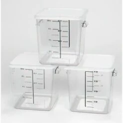 Rubbermaid 8 Qt Polycarbonate Square Food Storage Container W/ Liter (6-Pack) -Rubbermaid || Husky || Grosfillex Shop 745931 w DetailedProductView4 Lg