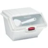 Rubbermaid 2.6 Gallon Plastic Shelf Ingredient Bin W/ 1/2-Cup Scoop